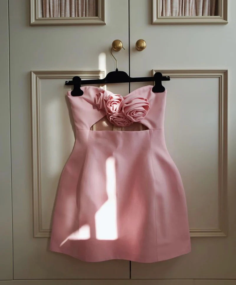 Halley Rosakleid – 3D-Blumenapplikation & Unsichtbarer Reißverschluss