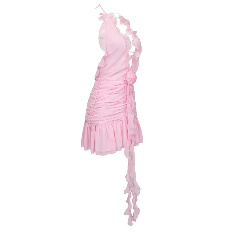 BELLE KLEID – Zartrosa Sommerkleid mit Schlitzeinsatz 💗
