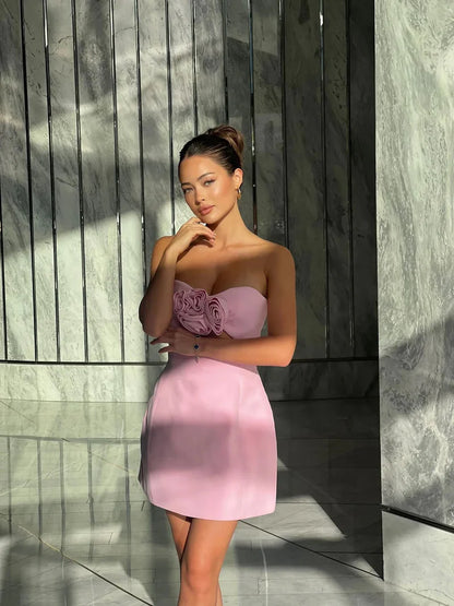 Halley Rosakleid – 3D-Blumenapplikation & Unsichtbarer Reißverschluss
