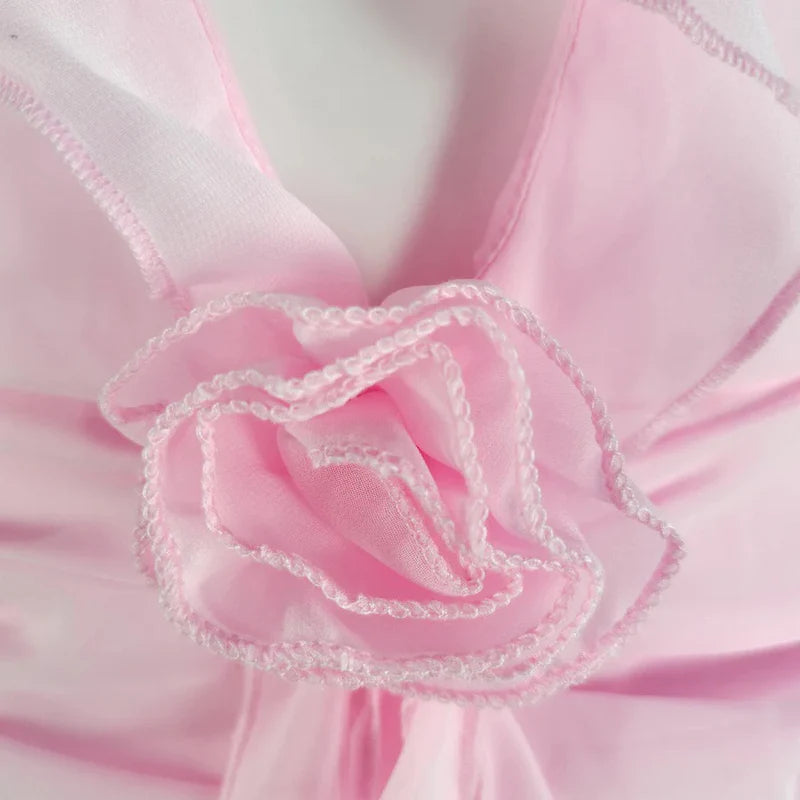 BELLE KLEID – Zartrosa Sommerkleid mit Schlitzeinsatz 💗