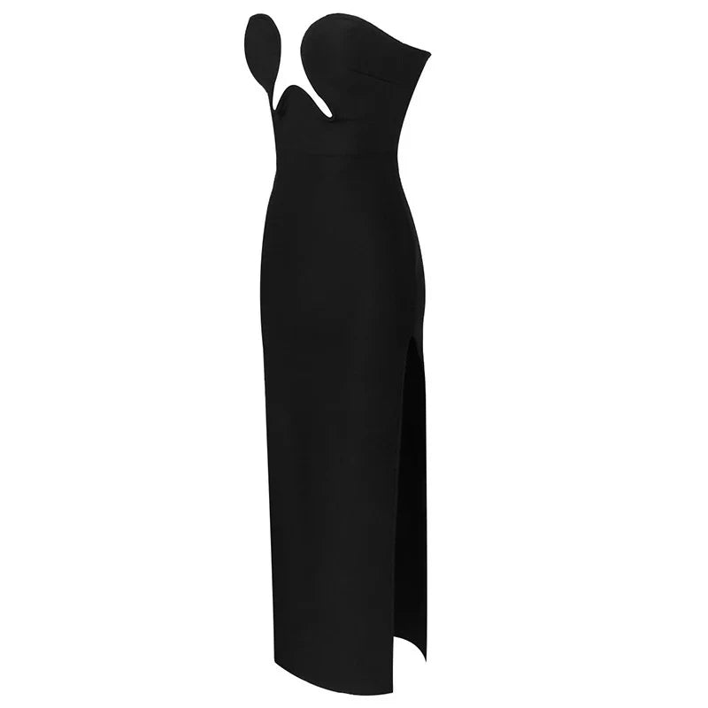 Schwarzes Trägerloses Abendkleid – Zeitlose Eleganz