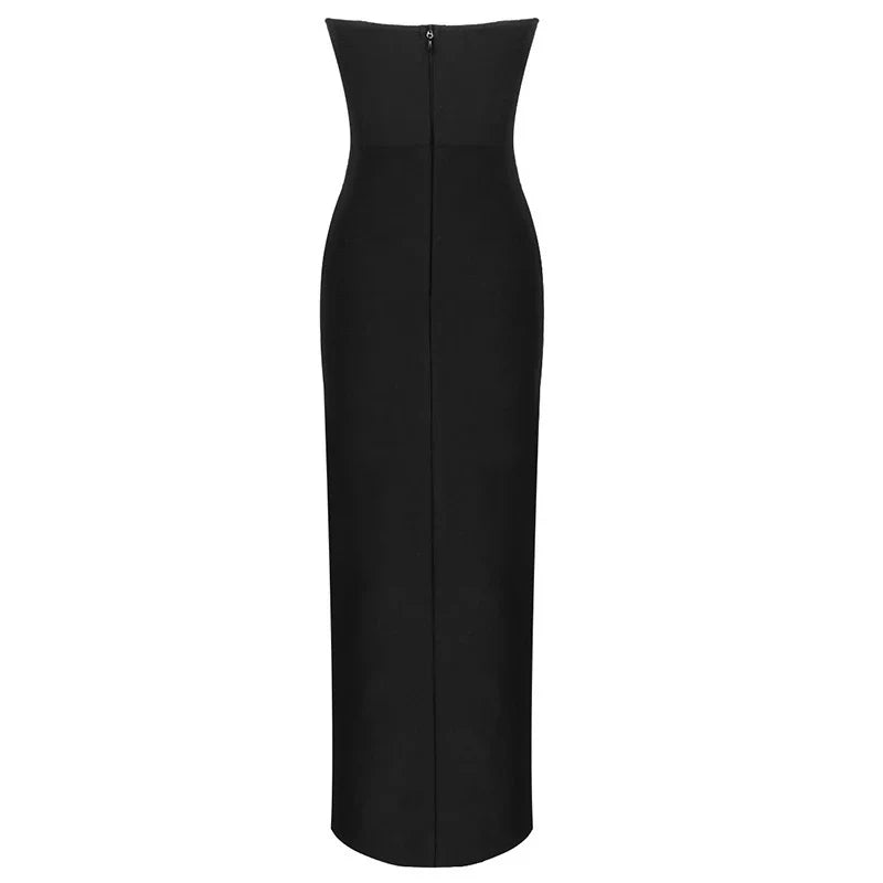 Schwarzes Trägerloses Abendkleid – Zeitlose Eleganz