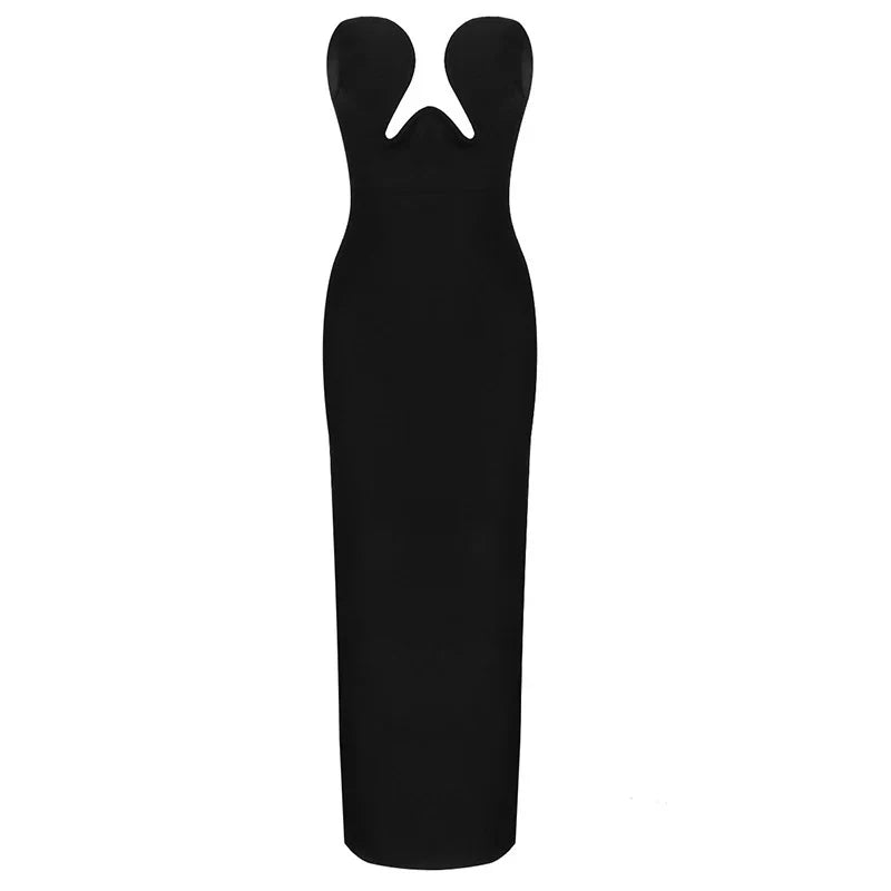Schwarzes Trägerloses Abendkleid – Zeitlose Eleganz