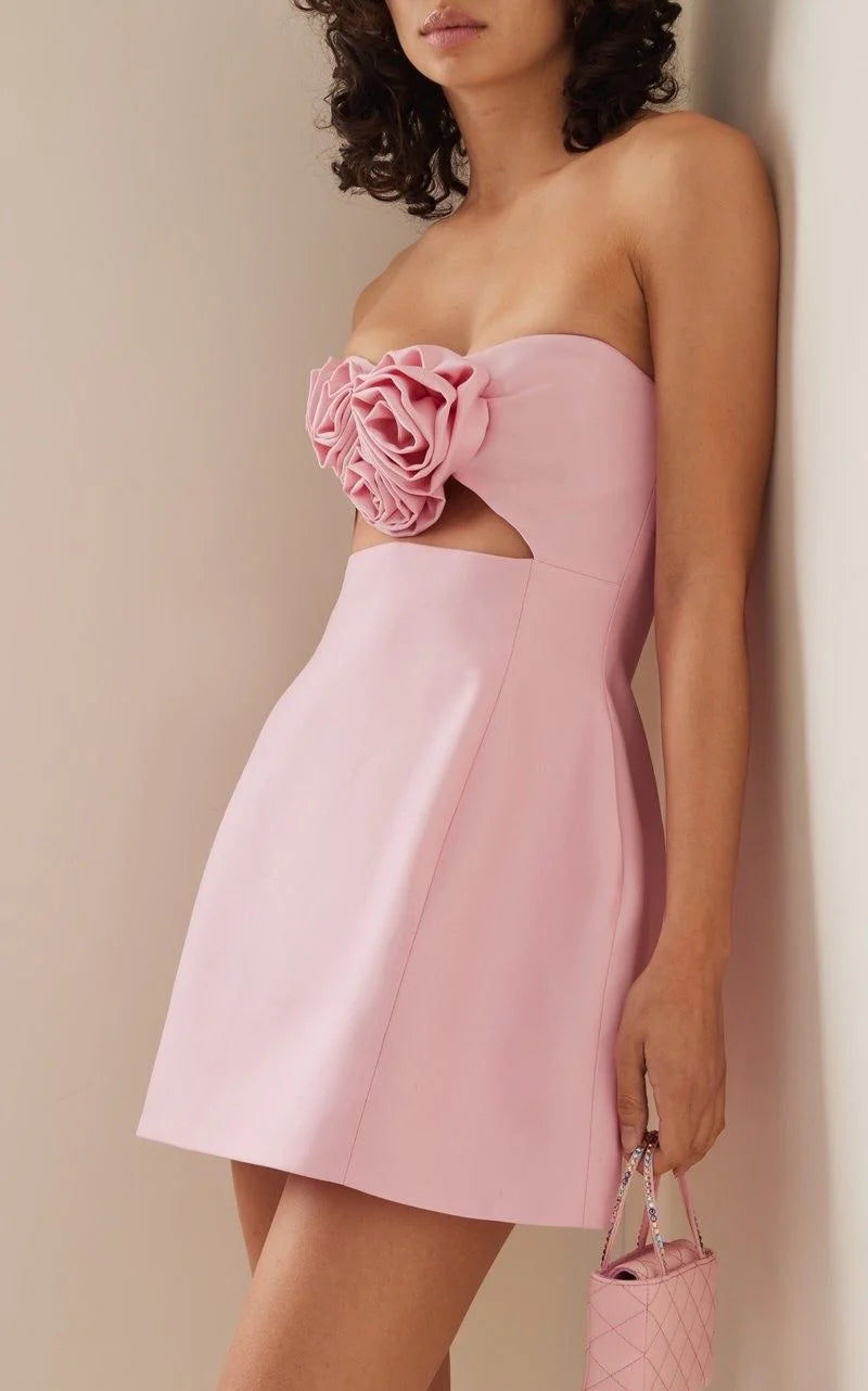 Halley Rosakleid – 3D-Blumenapplikation & Unsichtbarer Reißverschluss