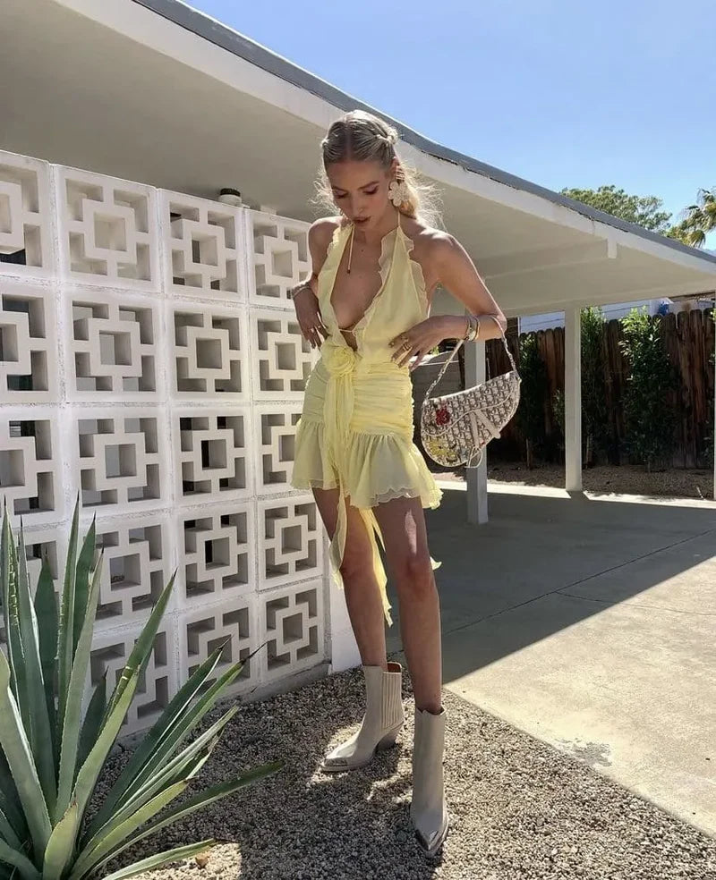 BELLE KLEID – Elegantes Sommerkleid mit Schlitzeinsatz