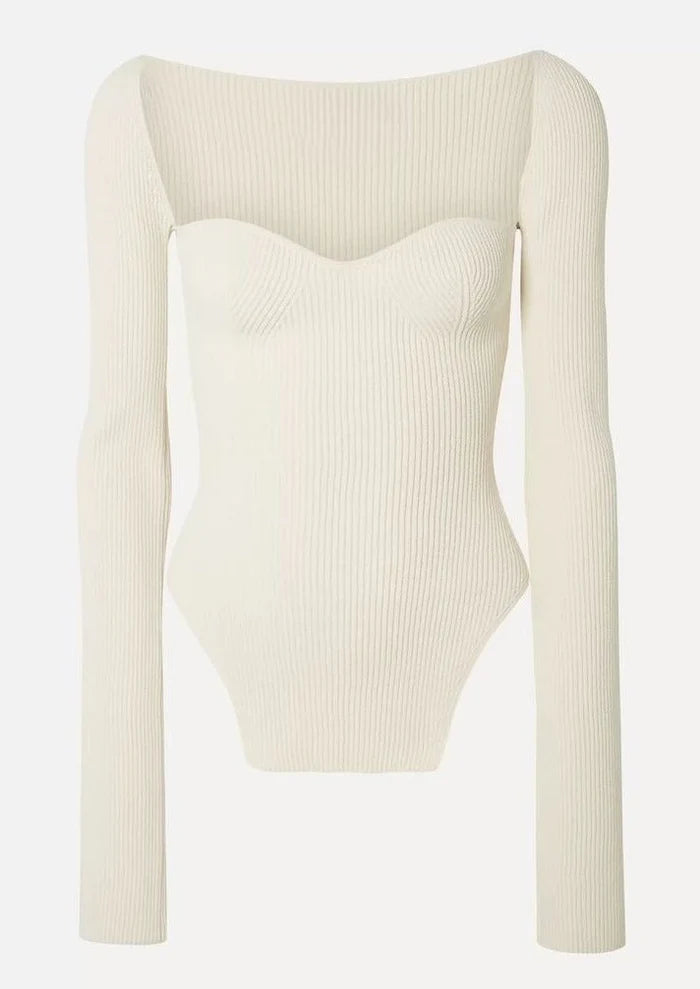 Kylie Strickpullover – Premium Weiß & Schwarz