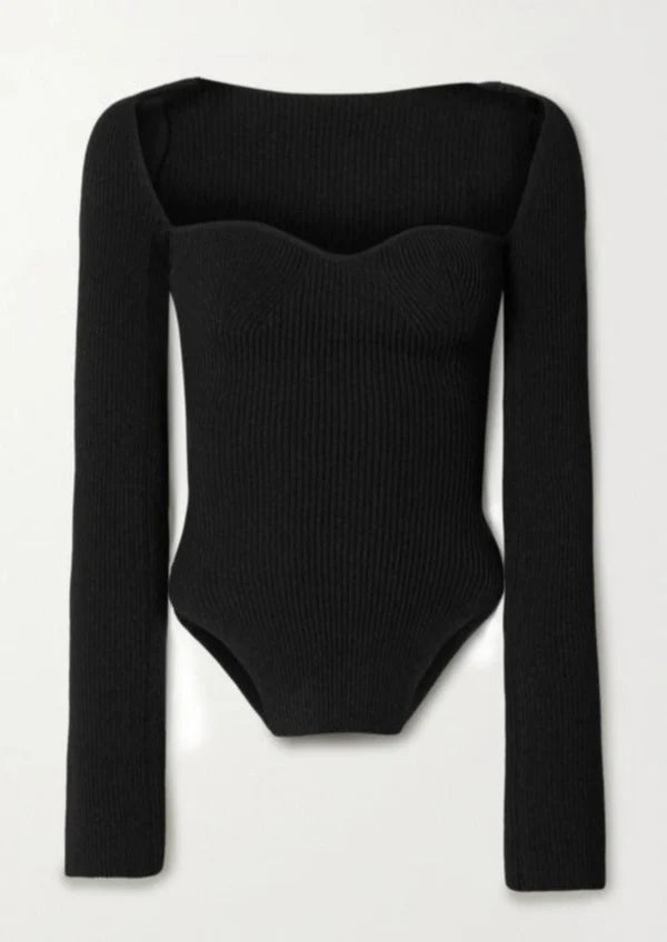 Kylie Strickpullover – Premium Weiß & Schwarz