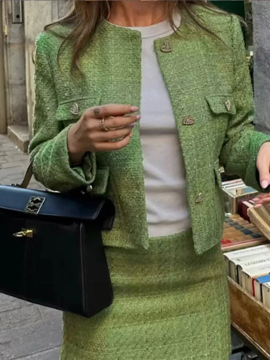 Fabia Tweed-Set